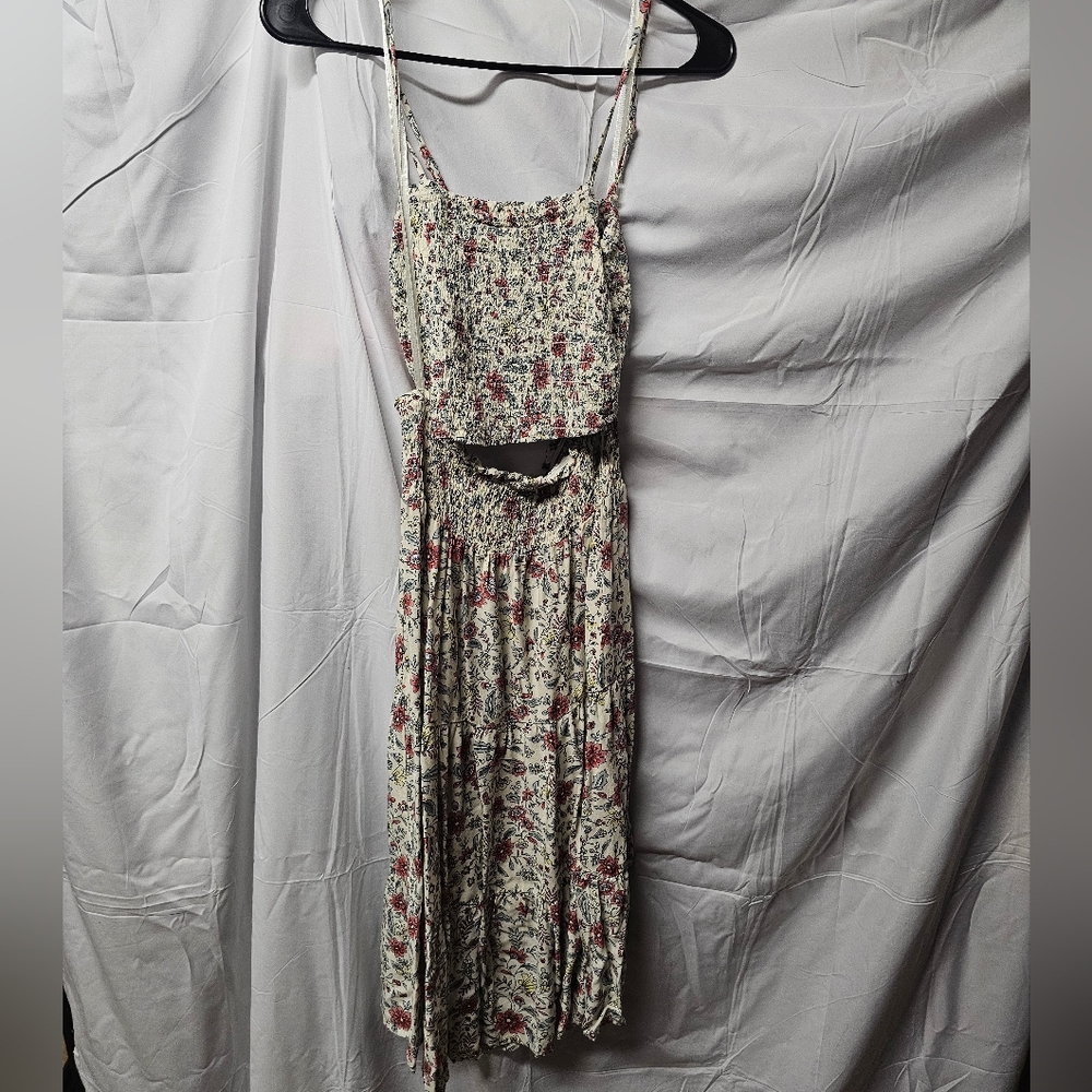 Floral Textured Top With Long Skirt